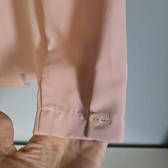 EUC Vintage Impressions Blouse - double breasted closure and draped neckline - Picture 2 of 6